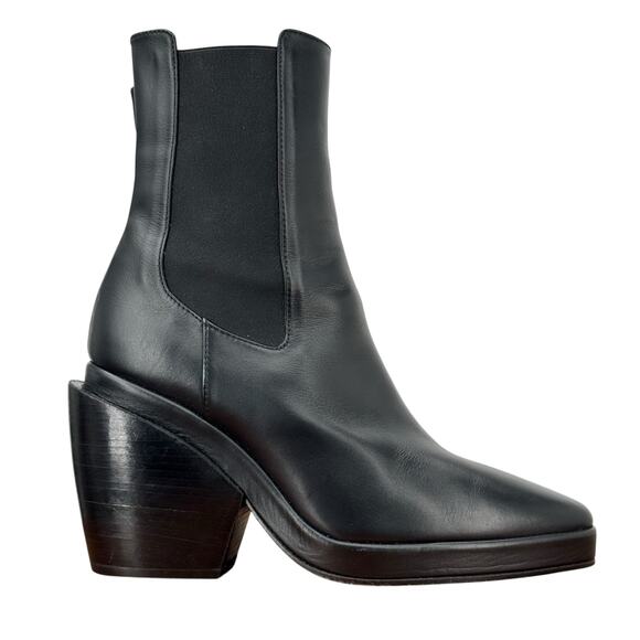 Frame Le Rodeo Bootie Leather Women's 10 Black Modern Western Cowgirl Luxe $578 - Picture 1 of 11